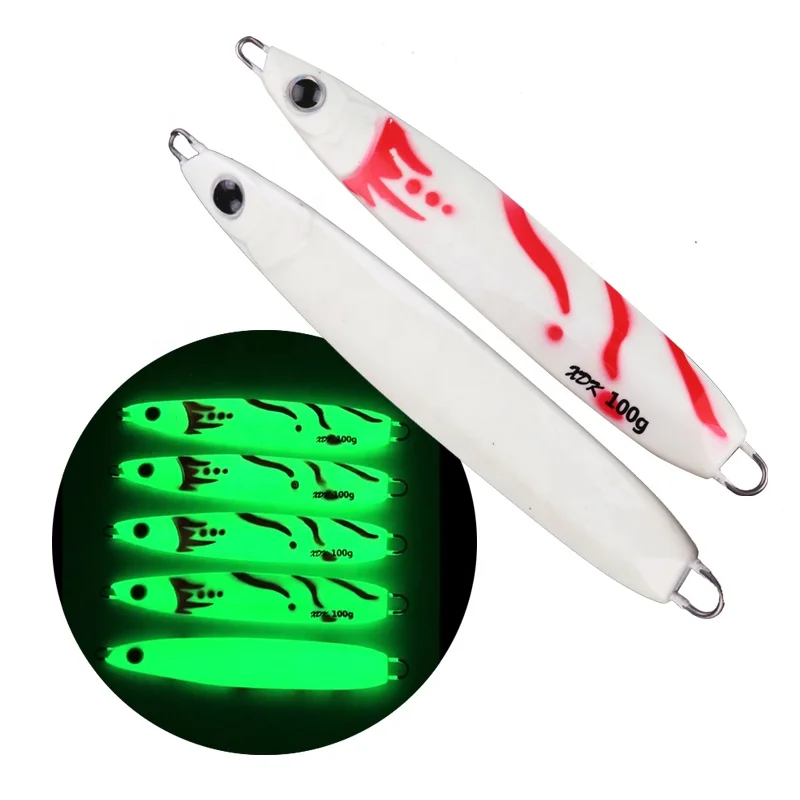 

80g lead fish metal Strong luminous Artificial Slow jigging deep sea lures fishing metal jig for saltwater, Original