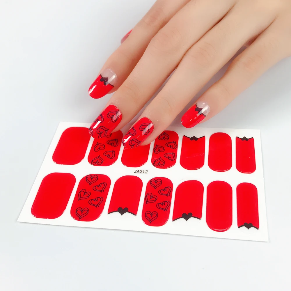 

2022 designs nail stickers full nail polish wraps nails salon professional products