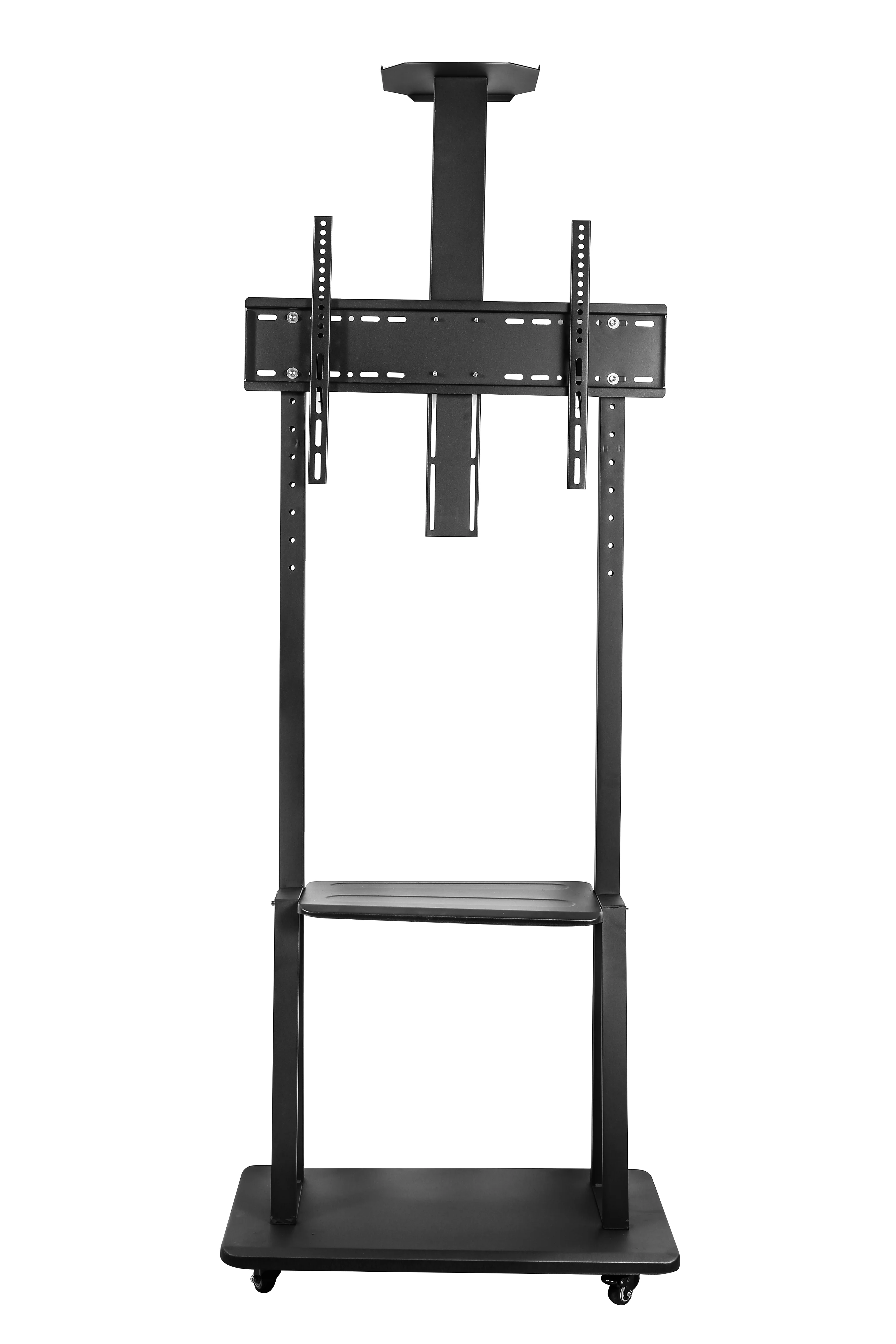 3270inch Rolling Tv Monitor Stand Mobile Cart Wheel Mount With Shelf