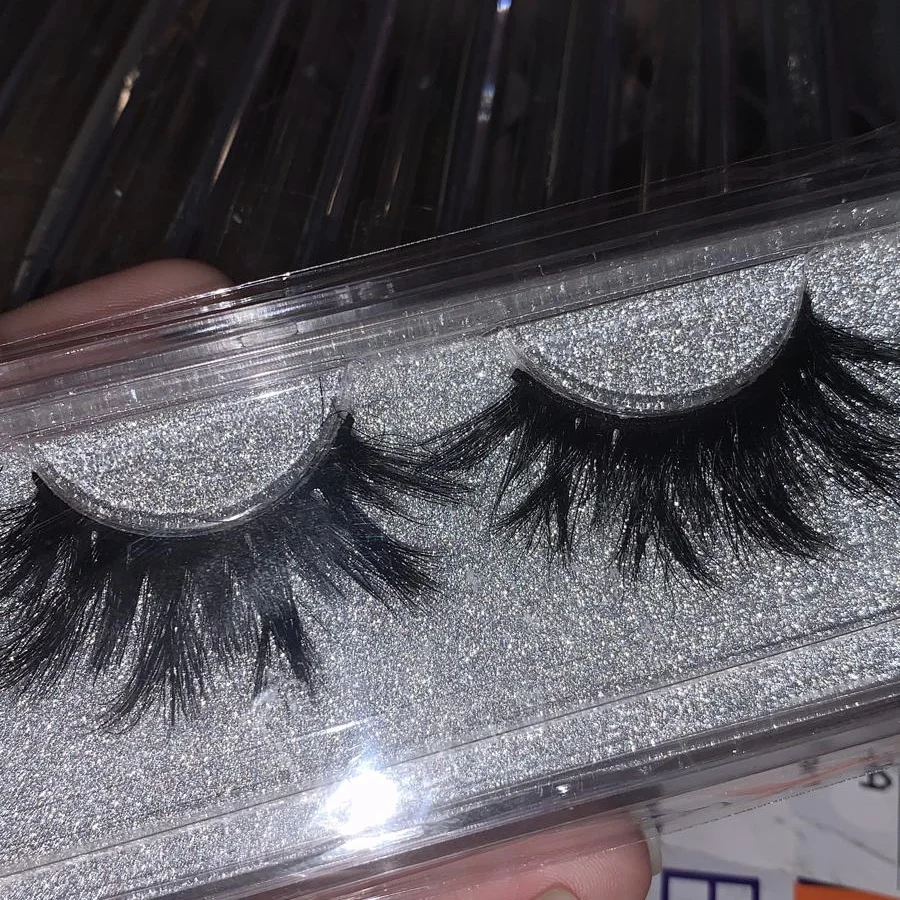 

hot sale real mink 25mm mink strip eyelash 3d lashes wholesale vendor custom eyelash packaging box