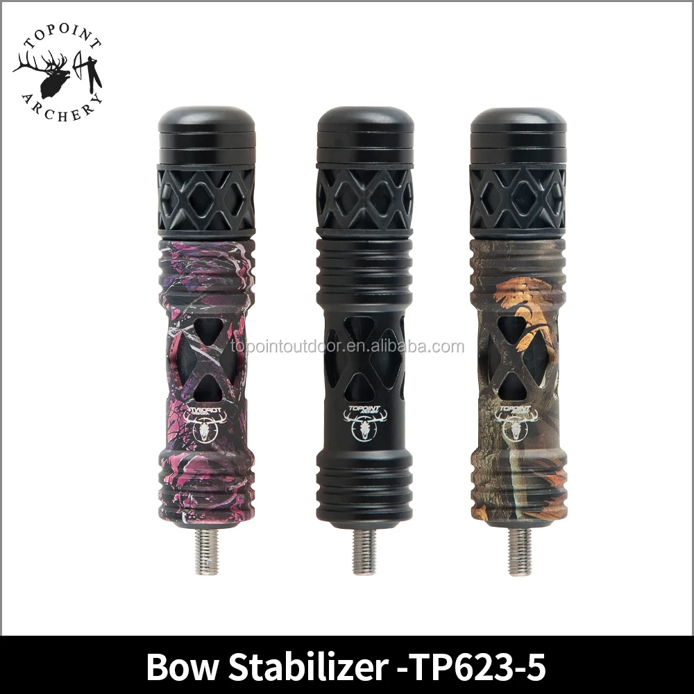 

TOPOINT Compound Bow Stabilizer Shock Absorber TP623-5 Aluminum Alloy Machining for Compound Bow Archery Hunting Shooting