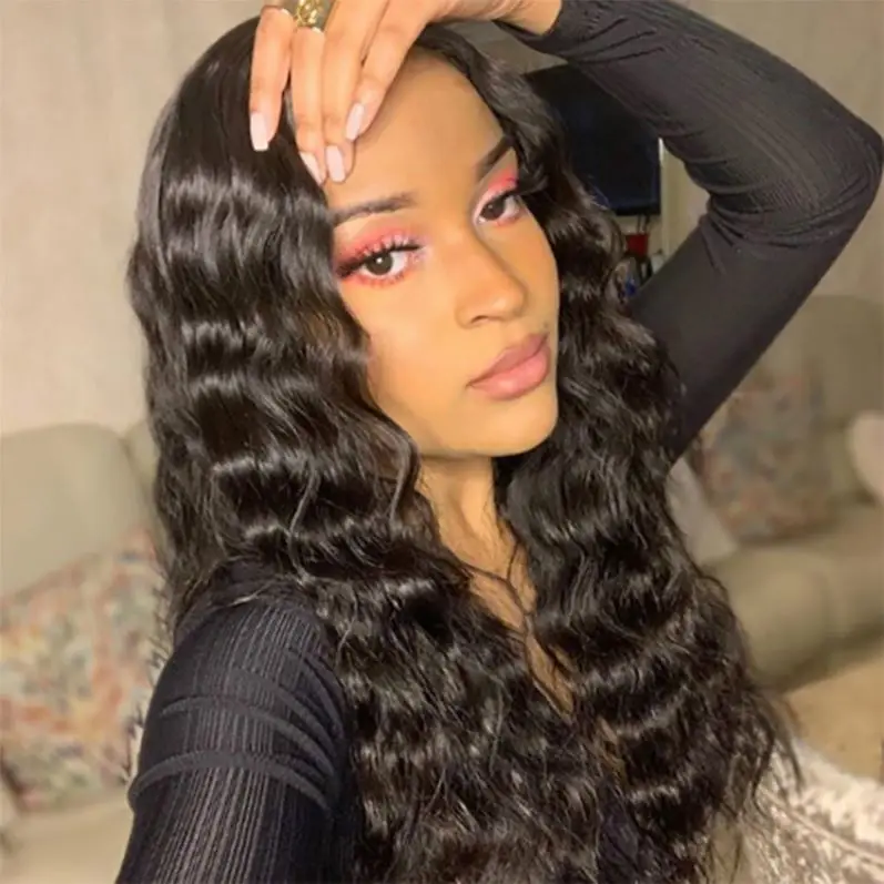 

Dropshipping Supplies Deep Wave Curly Frontal Human Hair Wig