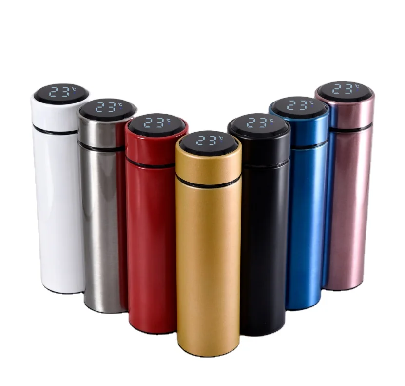 

500ml/17oz 304 Perfect For Hot and Cold Drinks Smart Vacuum Insulated Stainless Steel Water Bottle with LED Temperature Display