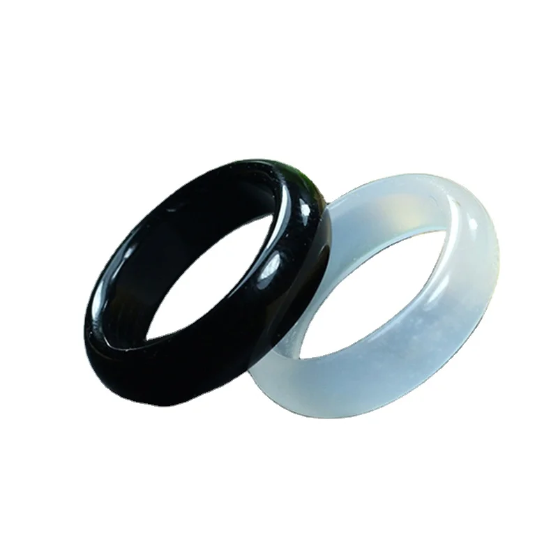 Natural Agate Jade Ring Couple