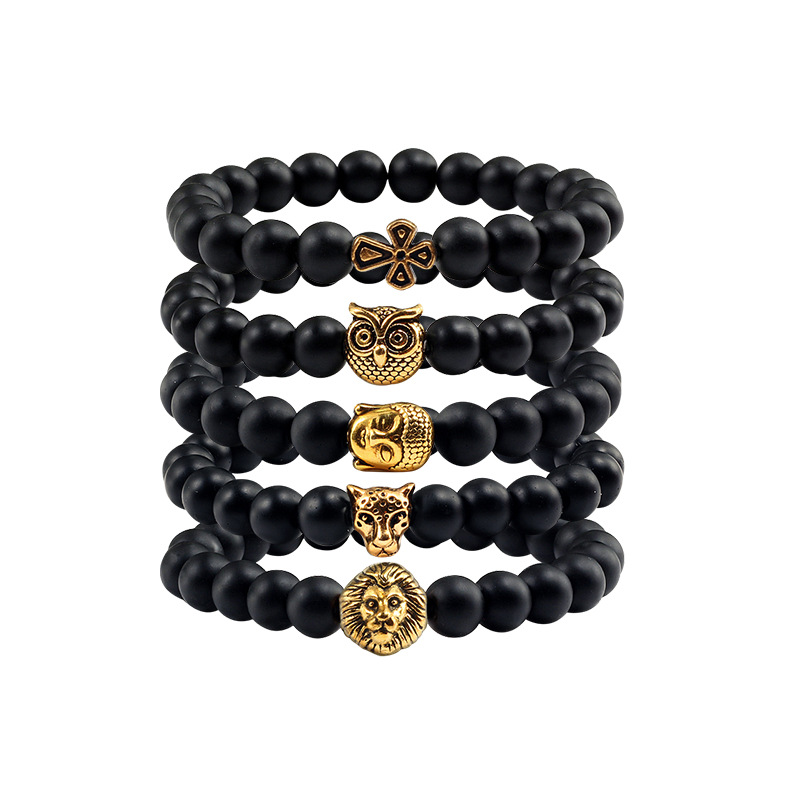 

Wholesale Costume Jewelry Buddha Head Black Beads Bracelets 2022