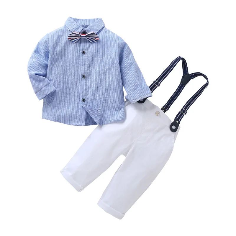 Kids Baby Boys Gentleman Shirt Tops+Long Pants Formal Party Clothes 2PCS Set US 