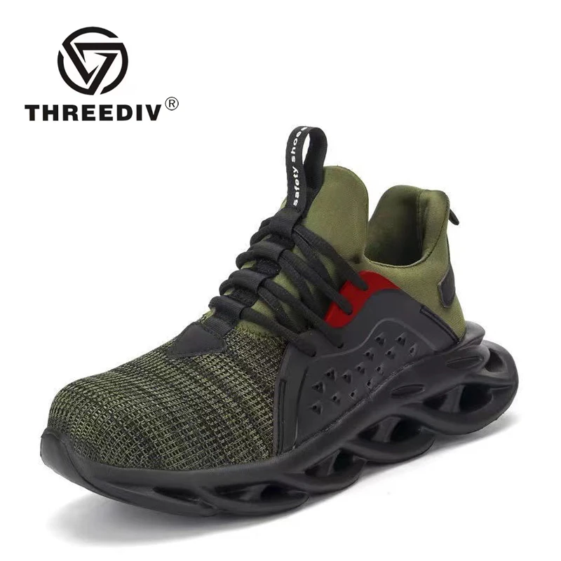 

THREEDIV Hot Selling Four Seasons Labor Protection Anti Smashing Anti Pricking Safety Shoes