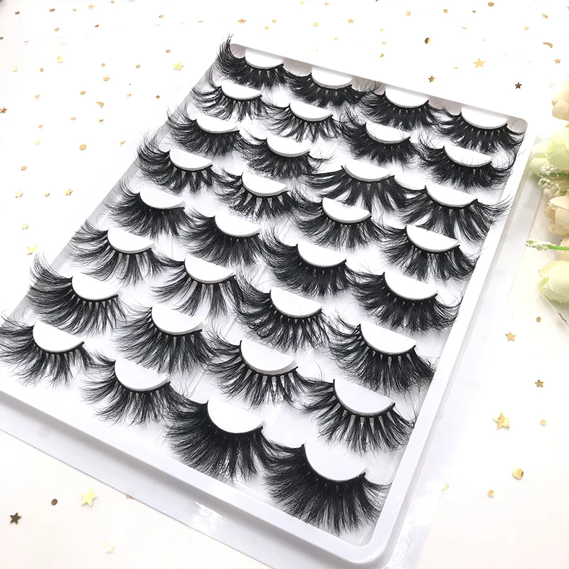 

AG106 Factory custom 3D black short soft 100% siberian mink strips eyelashes, Black color