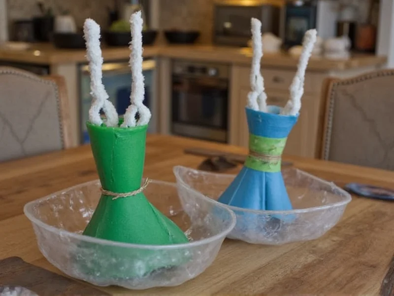 DIY alien antennae with recycled materials