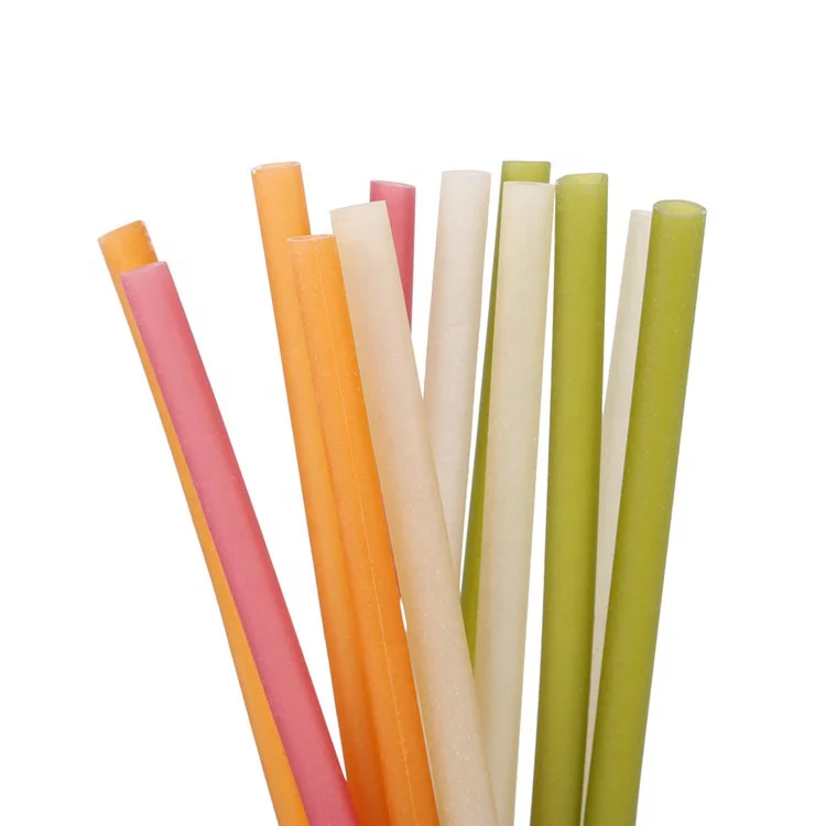 

Mix Color Sugarcane Bagasse straws Eco-Friendly new Rice straw Edible Rice Drinking Straws, As pictures or customized