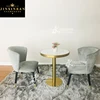 stainless steel dining room furniture sets new model wholesale white marble dining table set for coffee shop