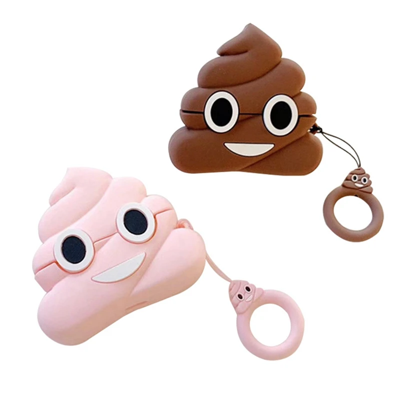 

Funny 3D Cute Poo space Shit Earphone Headset Accessories Silicone case For Apple Airpods 1&2 3 pro Earpods case