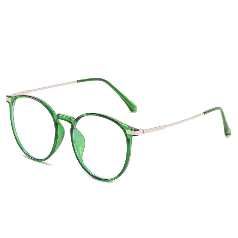 

2024 New Fashion TR90 Round Large Frame Optical Glasses Computer Glasses Anti Blue Light Spectacle Frame For Women Man