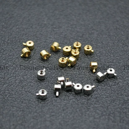 

Jewelry Findings Gold / Rhodium color Cord Stopper Crimp Beads