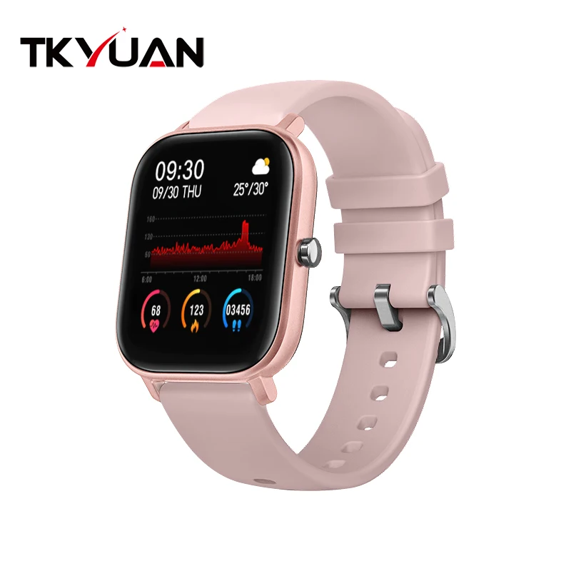 

2020 Ip67 Waterproof Full Touch Screen Smartwatch Heart Rate Monitor Sport Wristwatch Reloj Inteligente P8 Smart Watch Bracelet