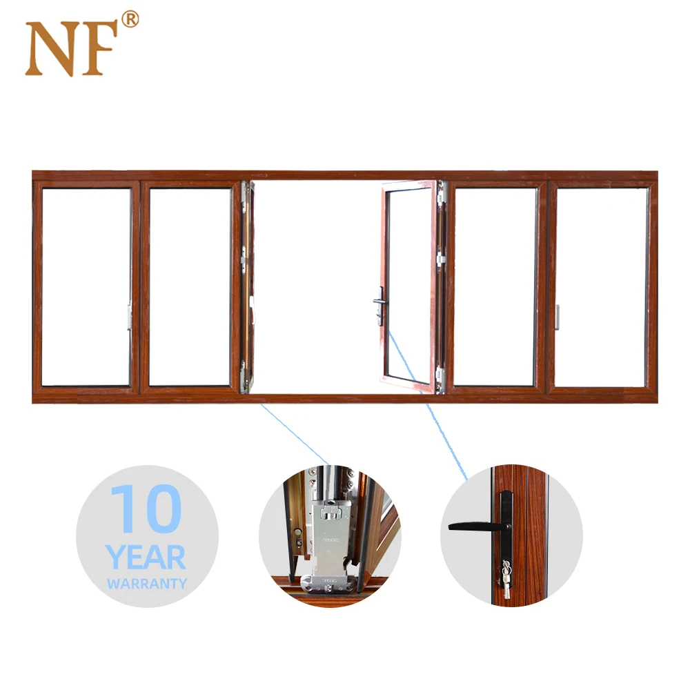 
Bifold accordion folding windows 