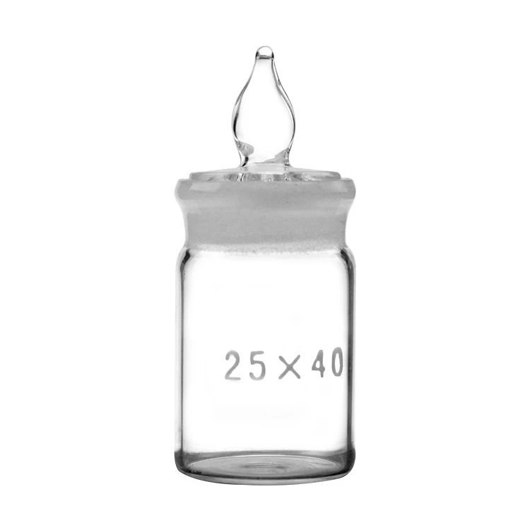 
40*25mm chemical laboratory weighing bottle glass sealed bottle 
