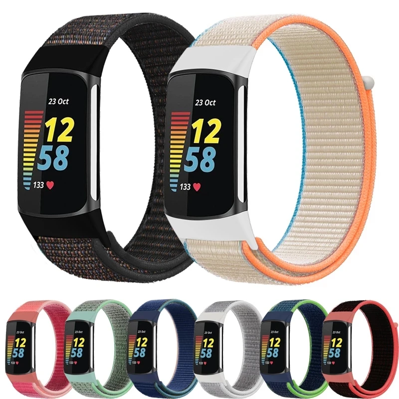 

Factory produce Fitbit charge band 5 fabric elastic nylon bands case