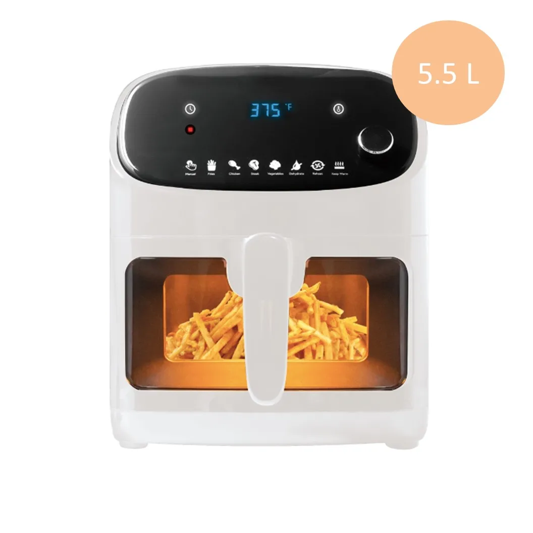 5l Halogen Digital Air Fryer With Glass Window 1800w Buy Air Fryer