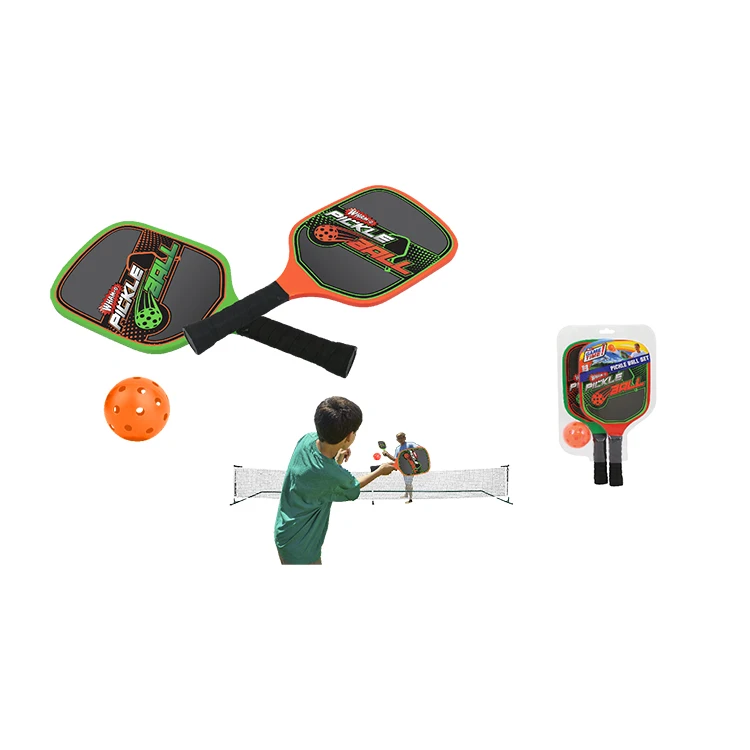 

Wham-O Game Time Outdoor Funny Exercise Wooden Pickleball Paddle Set Game outdoor for children