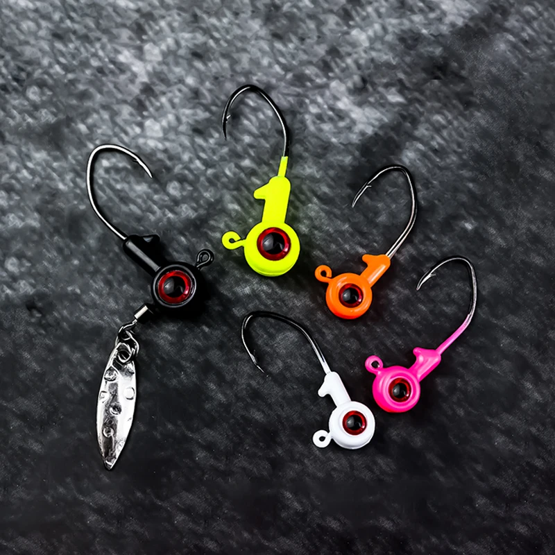 

Good quality 1.75g/3.5g Lead Jig head Hook Jig head spinner bait for Bass and Crappie, Assorted