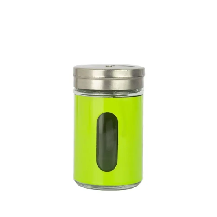 

Muliti function plastic dressing spice salt and pepper shaker bottles with 70ml glass jar for home table, Customized