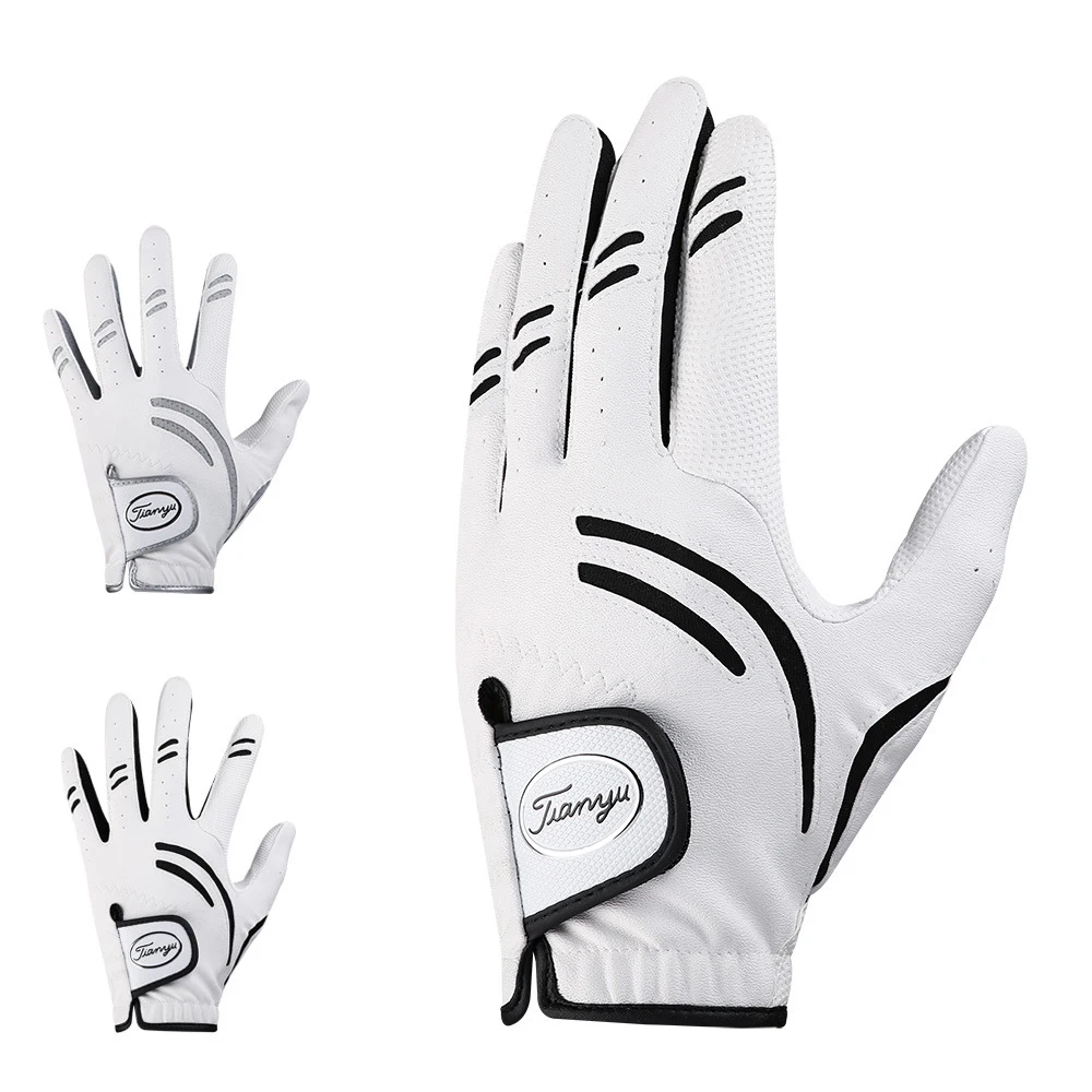 

Dropshipping Men's Golf Sports Gloves Single Left Hand Golf Design Logo Soft Cabretta Leather Customized Golf Gloves