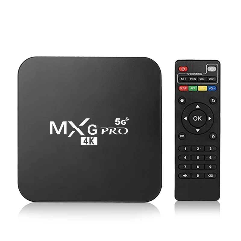 

2020 New High Quality 5G WIFI MXG PRO 1G 8G 2G 16G Set top box TV Box mxg pro 4k 5g RK3229