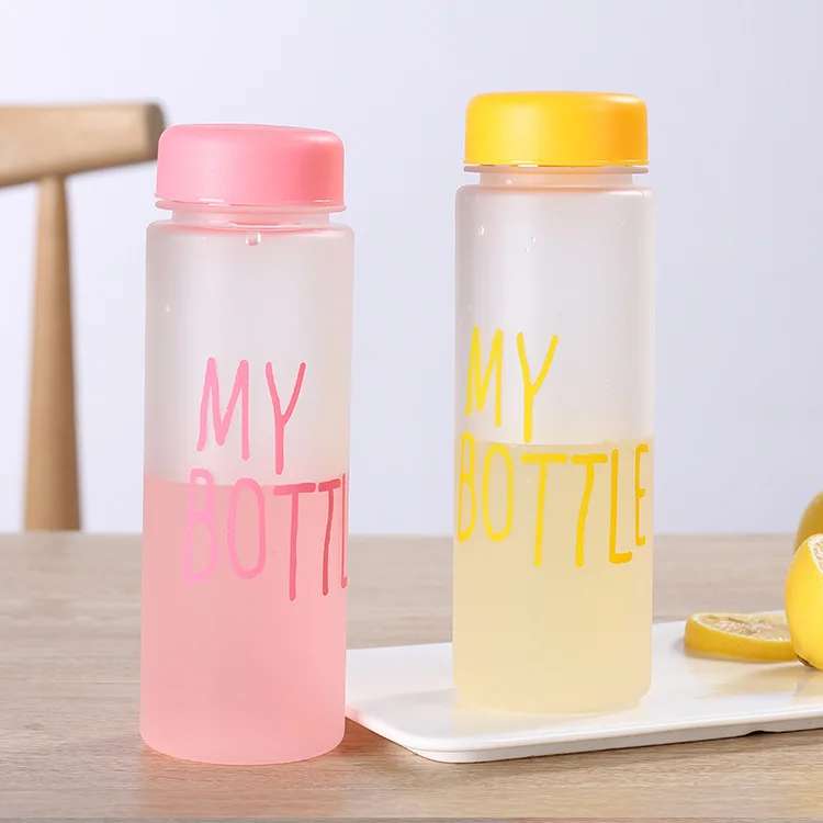 

Available Wholesale Customized 500ML Beverage Sport Drinking disposable eco friendly Filter Plastic Water Bottle, Customized color