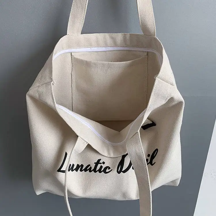 Low MOQ 100% eco friendly organic cotton bags wholesale shopping bags with printed logo