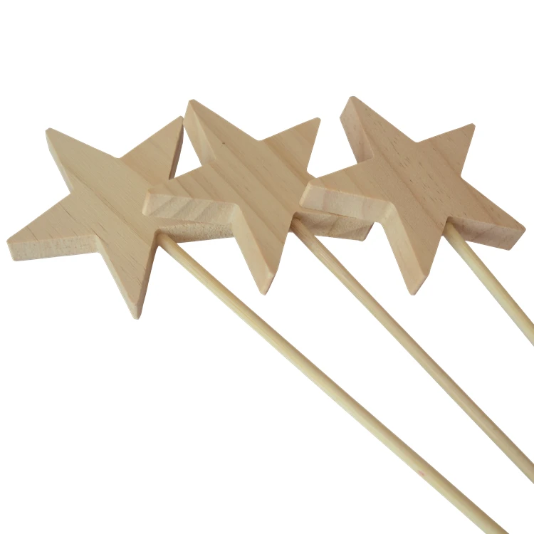 Natural Wooden Star Magic Wands For Party Supplies Diy Crafts - Buy ...