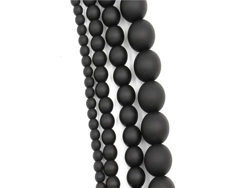 

wholesale Fashion natural stone beads black matte onyx beads 4mm 6mm 8mm 10mm 12mm matte onyx loose beads, Picture