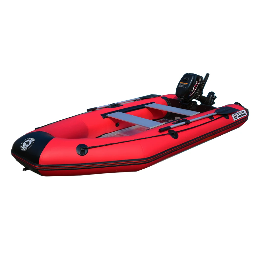 

Solarmarine 3 Person 230 CM Assault Boat Length PVC Inflatable Aluminum Floor Speed Boat