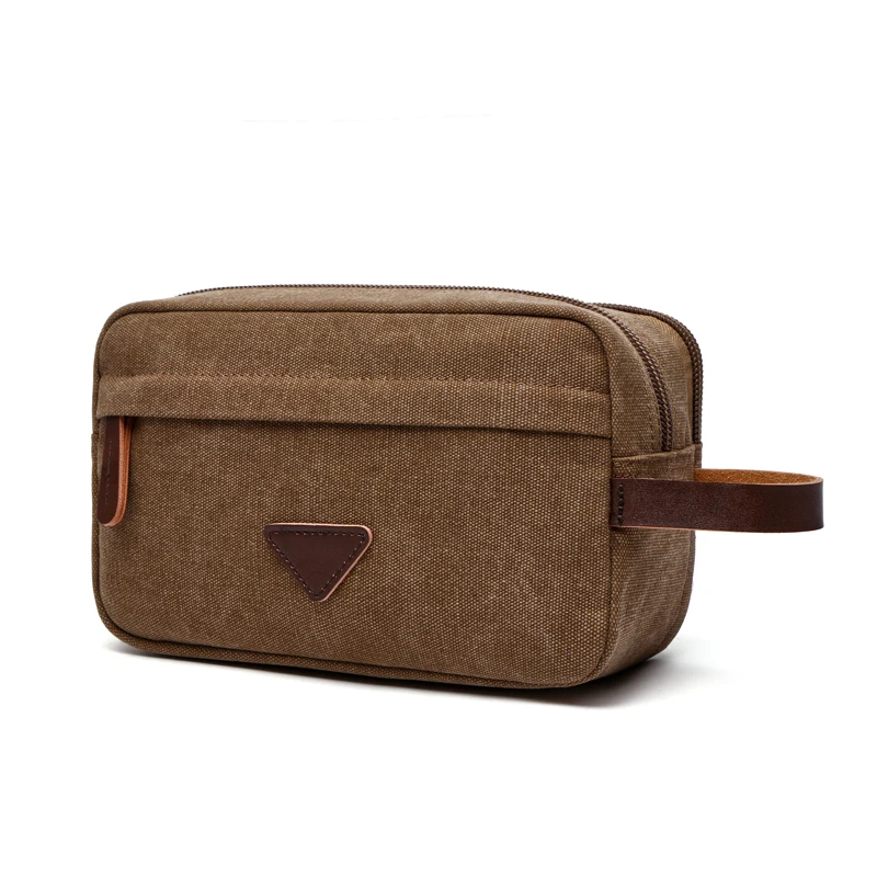 

MCP007 Vintage travel makeup organizer men wash toilet bag canvas toiletry bag