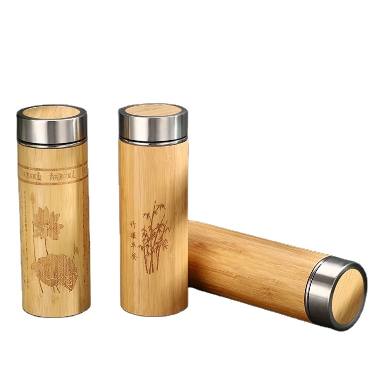 

MIKENDA Promotion Eco Friendly Healthy Bamboo Travel Water bottle Tumbler Bottles