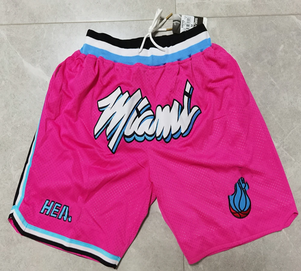 

Men's Miami City Edition Stitched Basketball Jersey Shorts custom Discount black Heat uniforms
