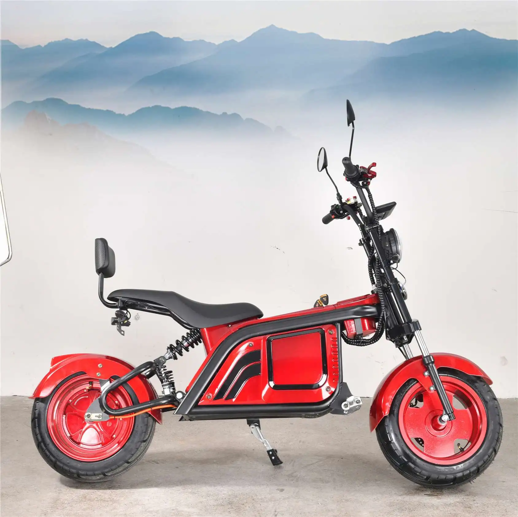 

USA Stock Chopper Electric Moped 2000W 30AH 12 Inch Electric Motorcycle Adult