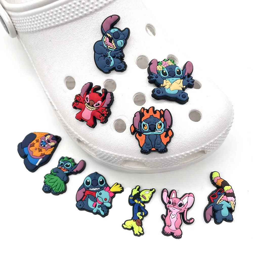 

Lilo and stitch Inventory wholesale cute stitch croc charm design cat croc charms crocks charms clogs accessories, As picture/custom