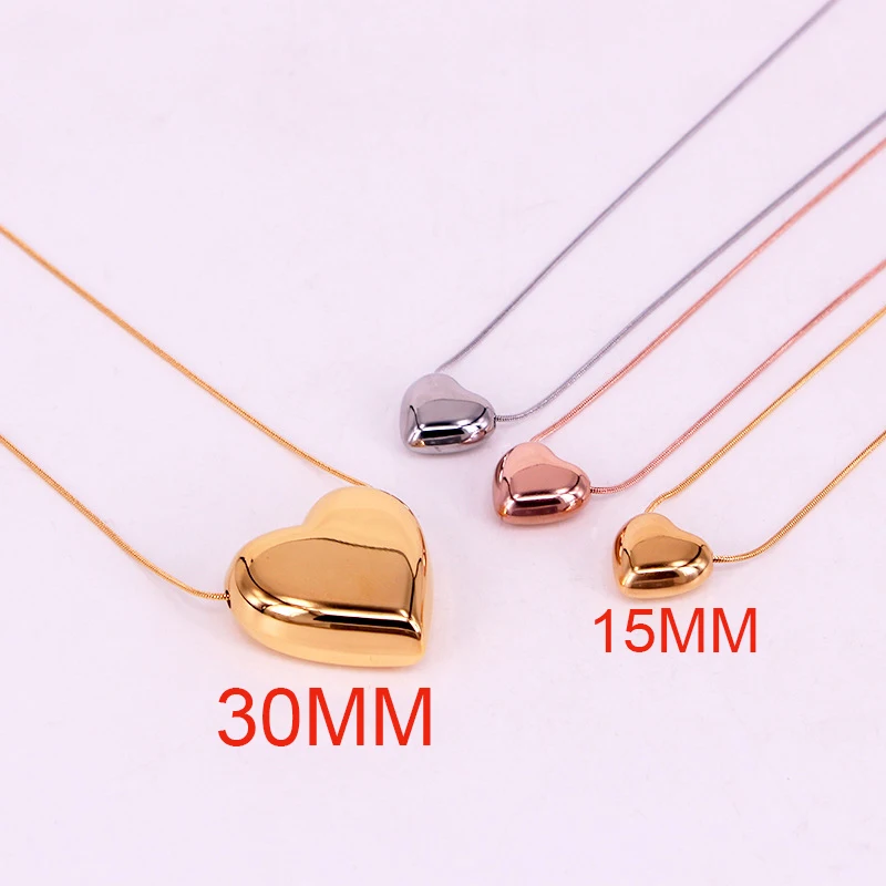 

wholesale high quality custom gold stainless steel heart pendant necklace