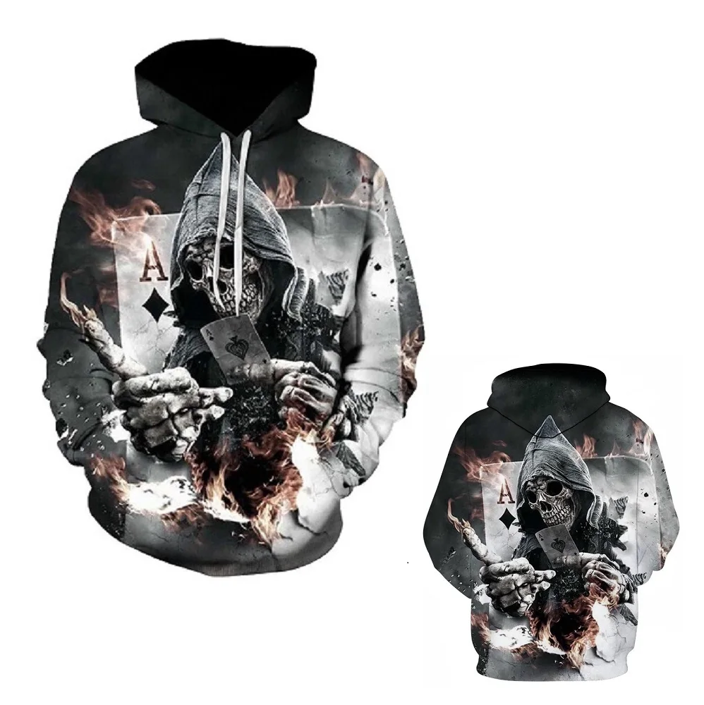 

Vedo Black Hoodie Custom Sublimation Printing Polyester Couple's clothes Halloween Unisex Drawstrings Men Streetwear Hoodie, Picture shows