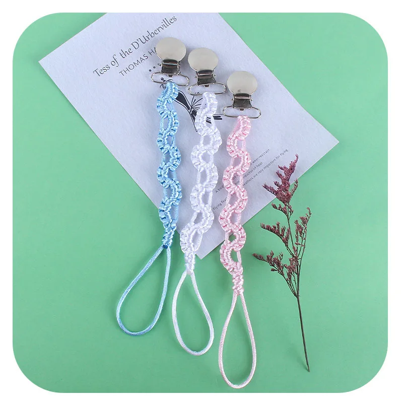 

Handmade Macrame rope Pacifier chain DIY creative Baby pacifier clip