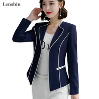 

Lenshin Women Elegant Binding Jacket Long sleeve Blazer Fashion Work Wear Keep Slim Office Lady Coat Outwear Single Button