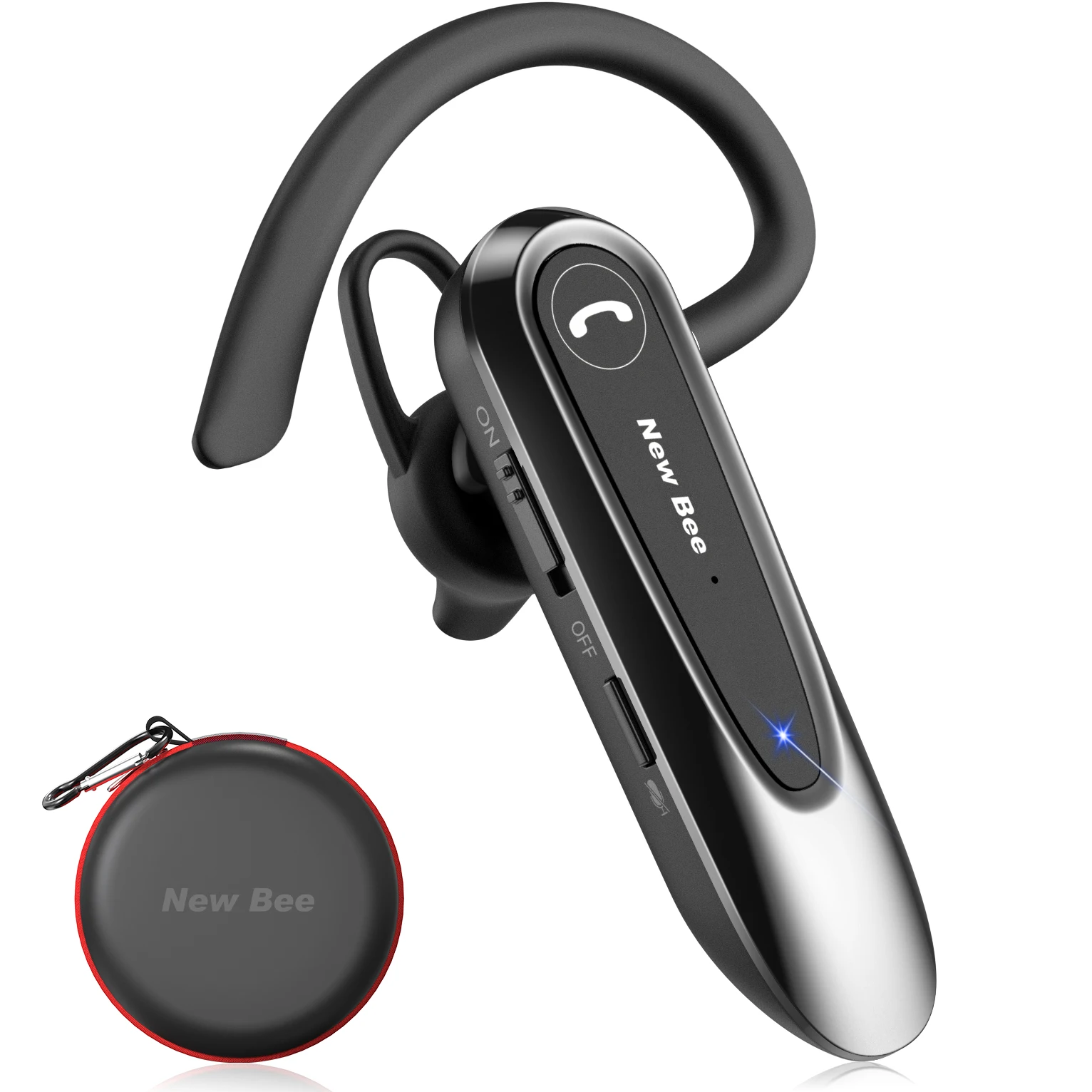 

New Bee Hot Sale B45 5.0 Wireless Headphone Single Ear Business Earphone Bluetooth Cell Phone Headset