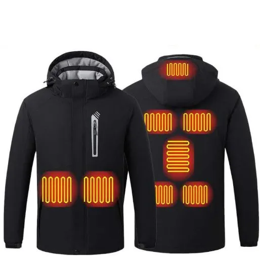 

hot selling OEM Power heating jacket warm jacket man rechargeable battery waterproof heated jacket, Customized color