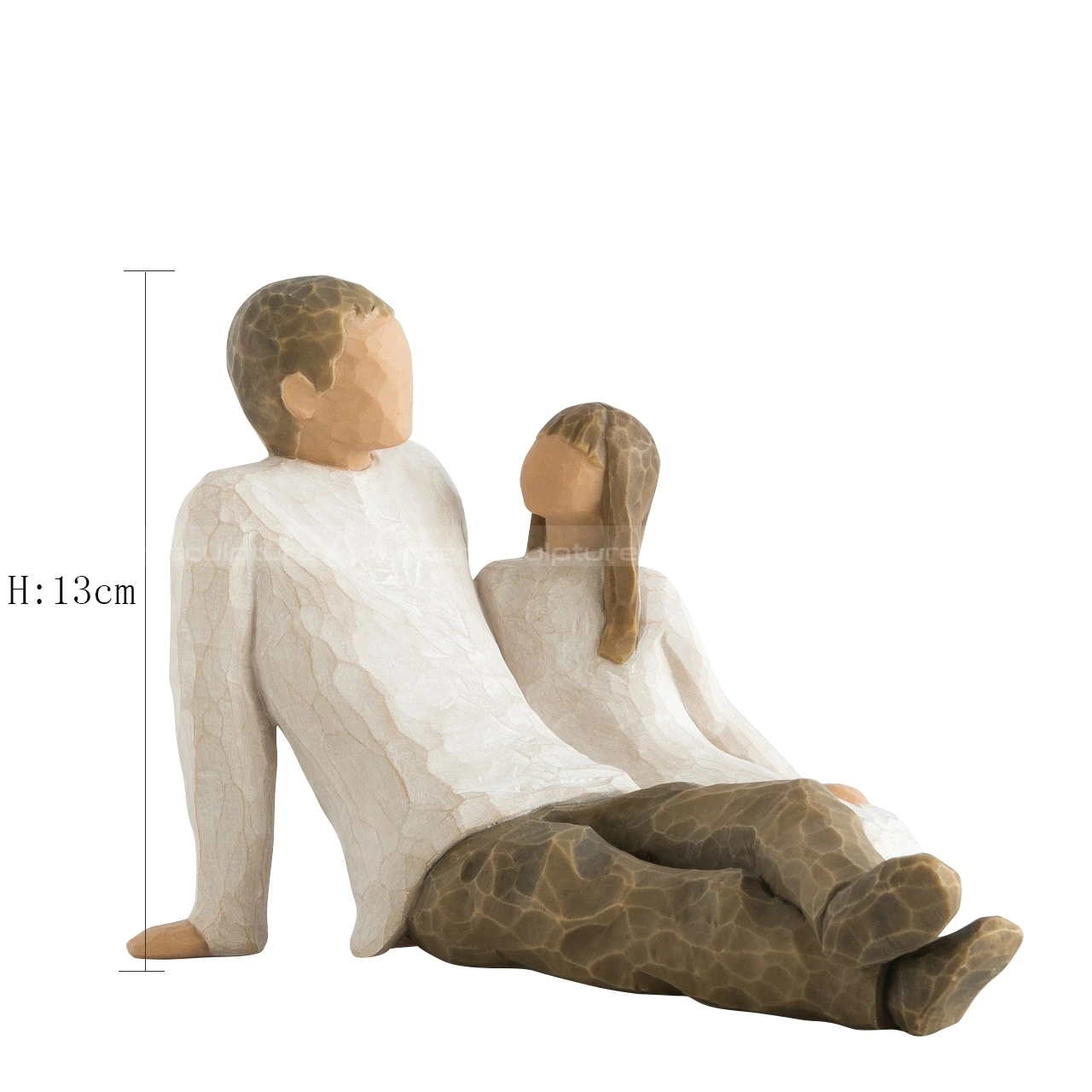 

Gifts Antique Resin Crafts Sculpted Figure Father and Daughter Figurine for decor