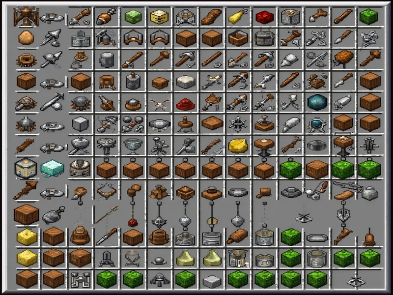Minecraft crafting grid showing efficient resource usage