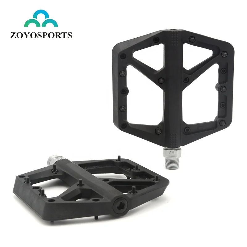 

Light MTB BMX Foading Bike Parts Cycling Axle CNC Nylon plastic Bicycle Pedal, Black