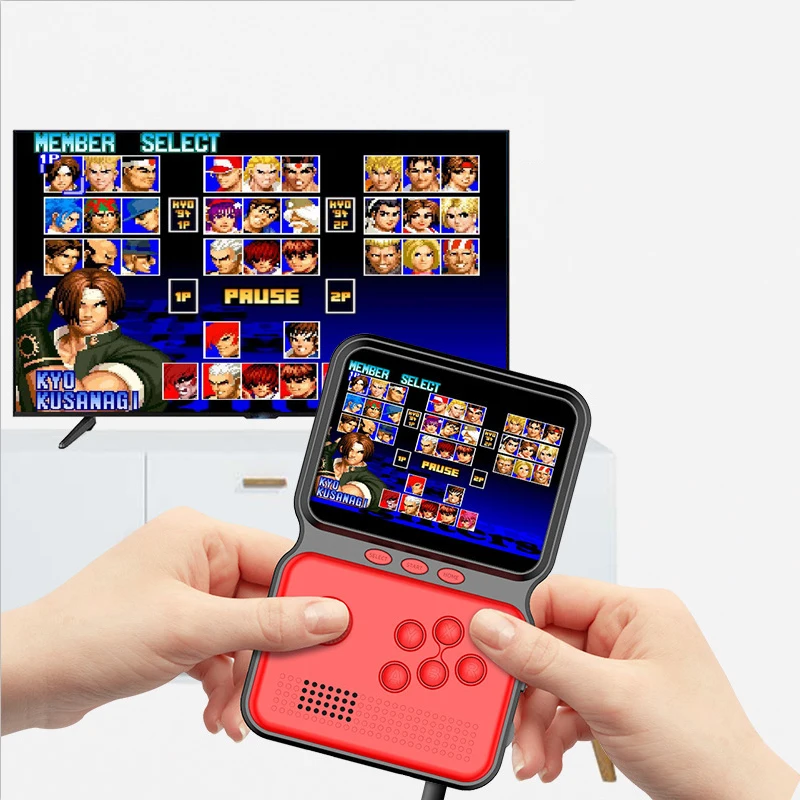 

Hot Sale 3.5 Inch 16 Bit Video Game Player Built-in 900 Games Retro Handheld Game Console for Children, Red, blue, green