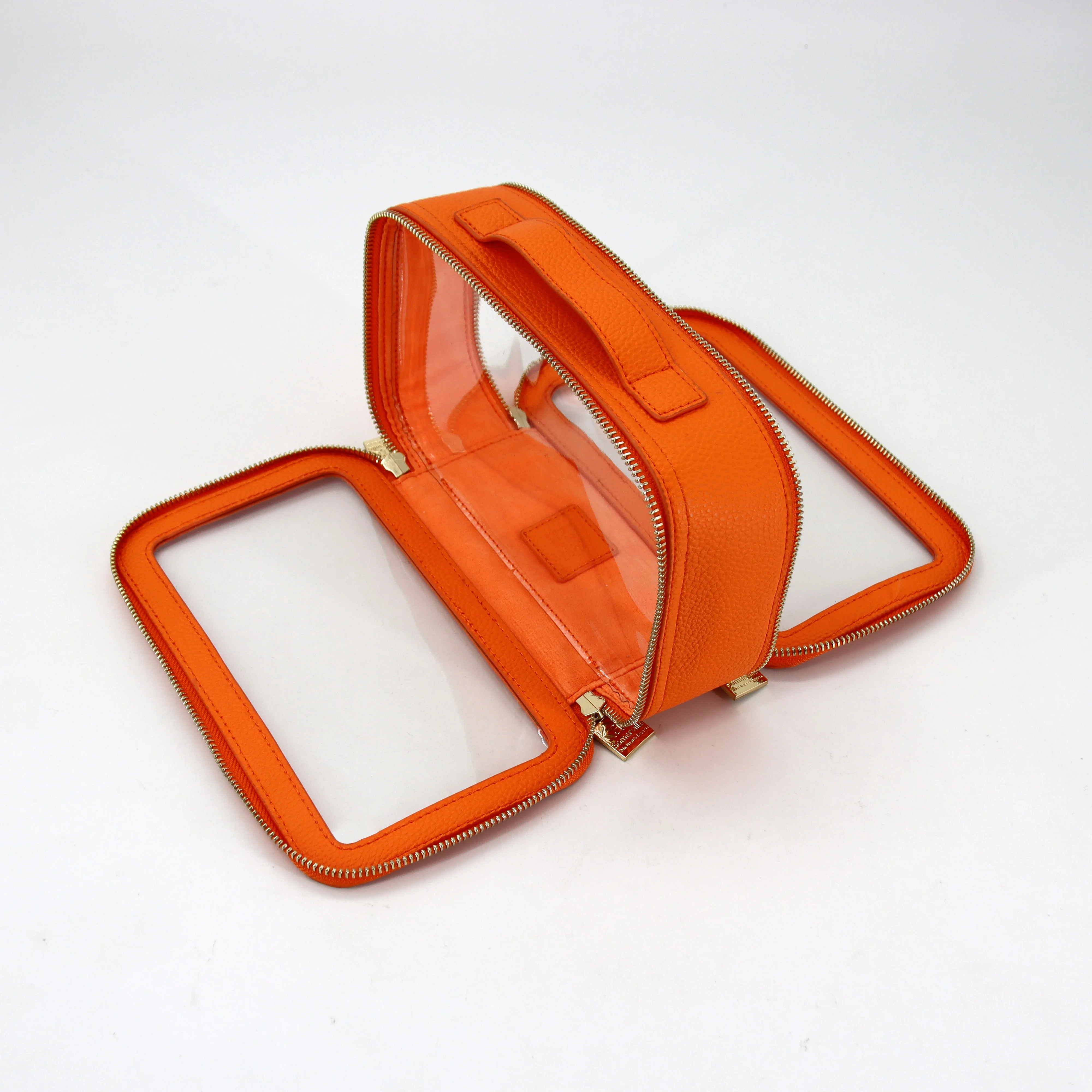 

Customized Logo PVC PU Waterproof Small Travel Toilet Cosmetic Bag Clear Makeup Bag