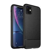 

Viseaon Original Soft TPU Bumper Back Cover carbon fiber phone case For apple iPhone 11 mobile cell phone drop protection